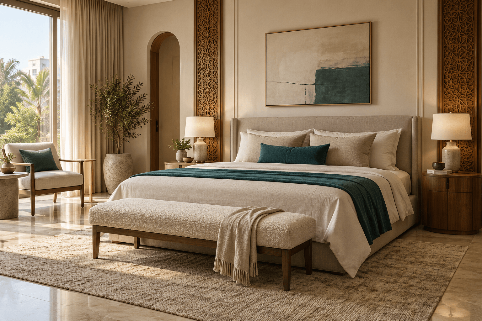 Warm bedroom transformation